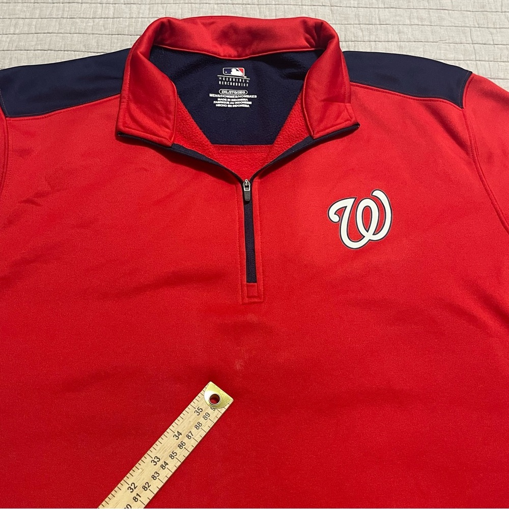 MLB Washington Nationals 1/4 Zip Pullover Jacket Men's Size 2XL - Picture 4 of 11